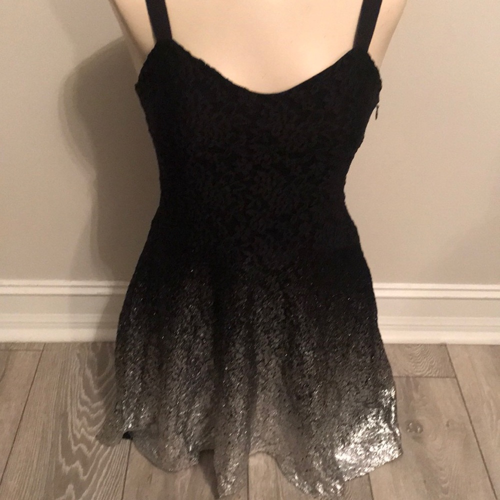 Free People Dress Size S Black & Silver
